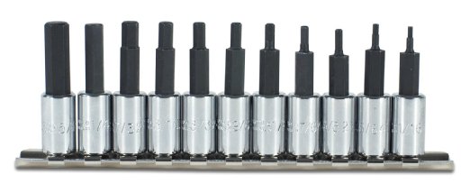 11 pc Bit Socket Set 1/4"