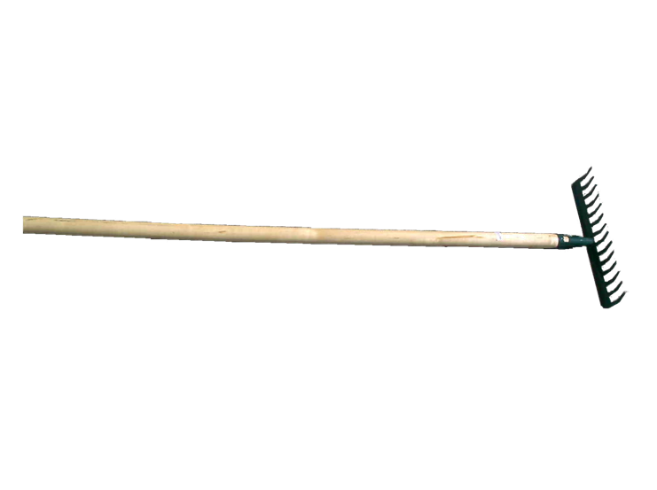 Rake metal green