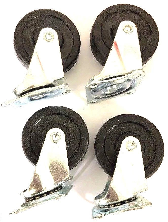 4 pcs castor wheel 1.5" carded