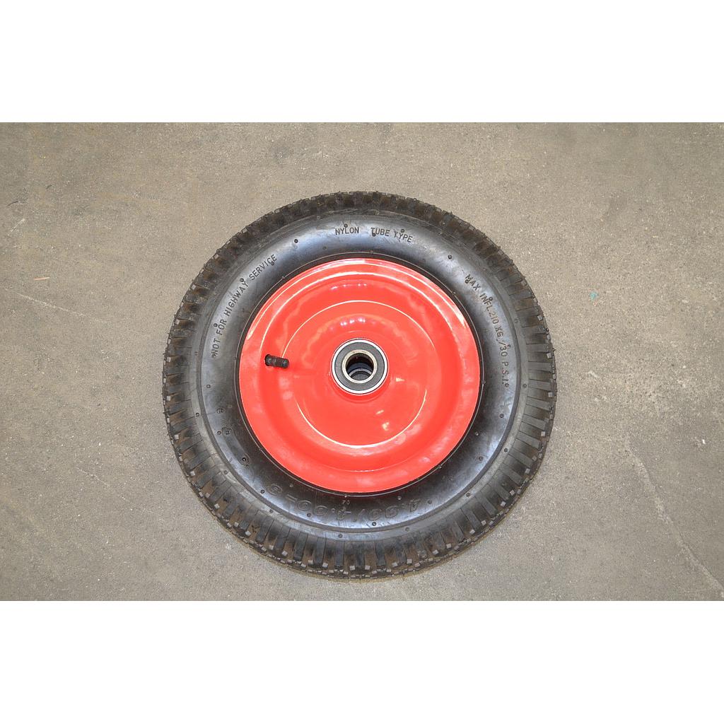 Solid Barrow Wheel 16" 20mm Metal 4.00 